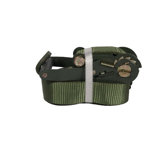 Polyester Dark Green 2 Inch Cargo Control Ratchet Tie Down Lashing Belt Strap for Truck Accessories