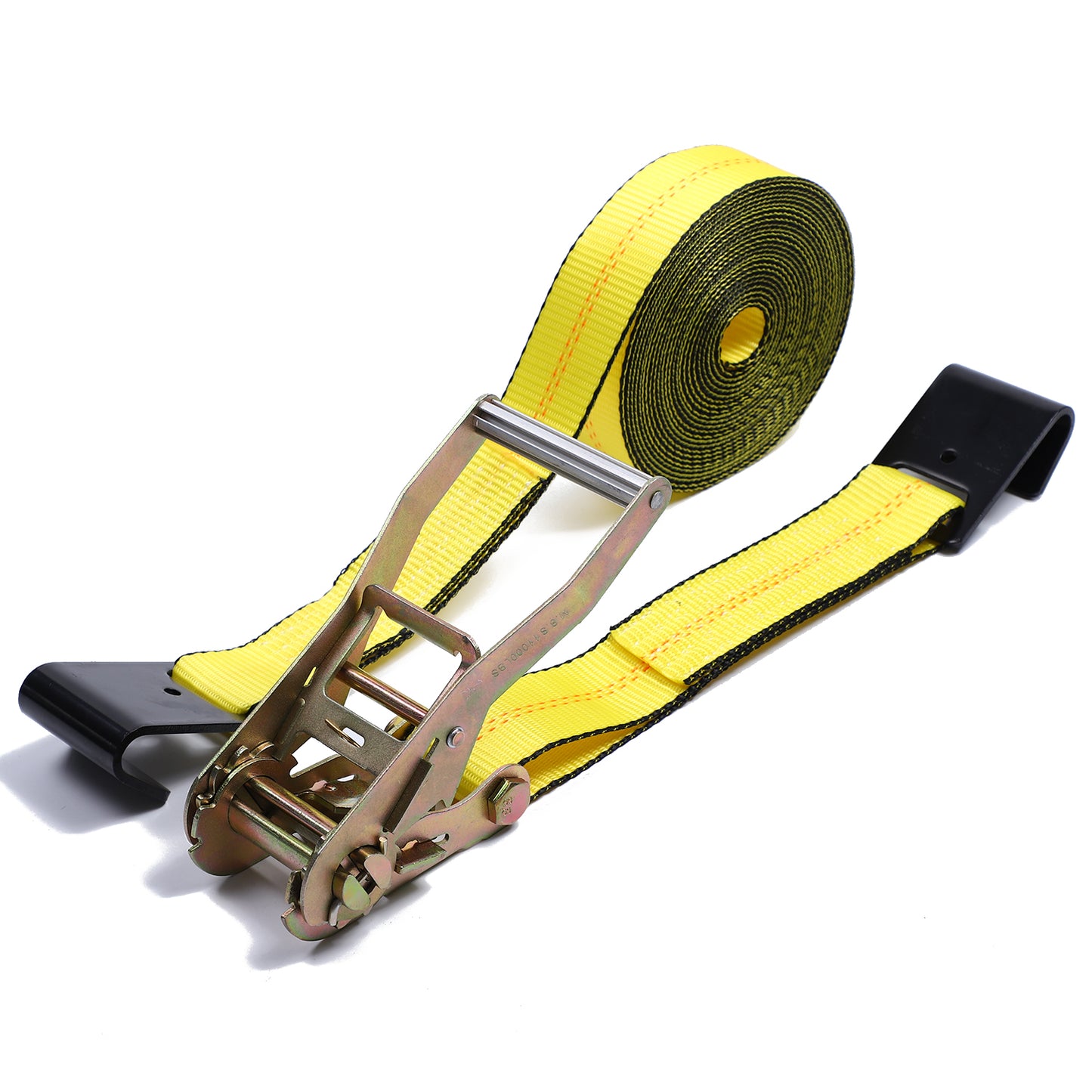 2 Inch 8000-Lbs Binding Cargo Tie Down Strap With Plate Hook