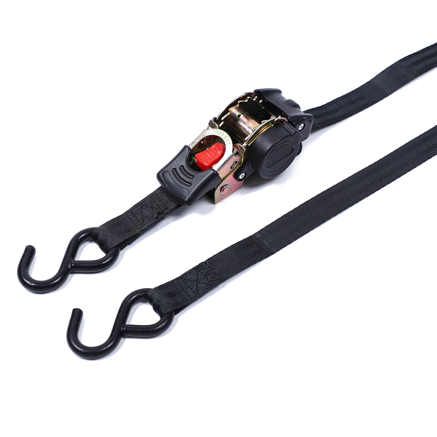1 Inch 6 Feet AUTO Lashing Strap Retractable Ratchet Tie Down With S Hook