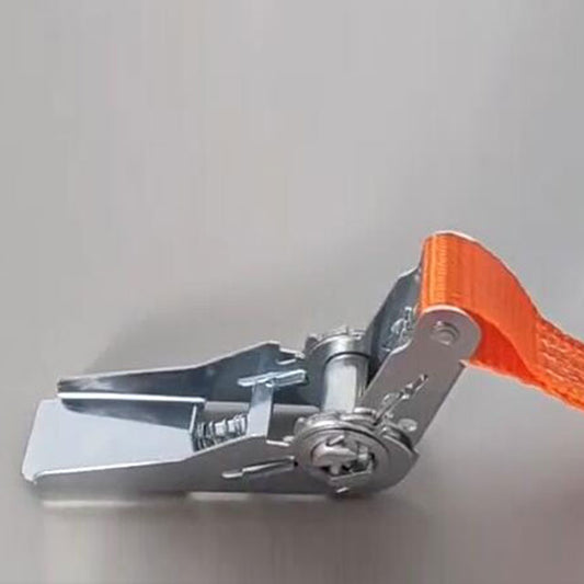 Polyester Orange 1-Inch Ratchet Buckle Strap With S-Hook Rope Brake Belt For Cargo Truck Lashing