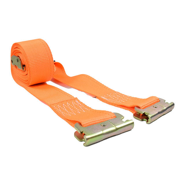 Polyester Orange Spring E Fittings Logistic Strap 2 Inch x 20 ft 3000Lbs