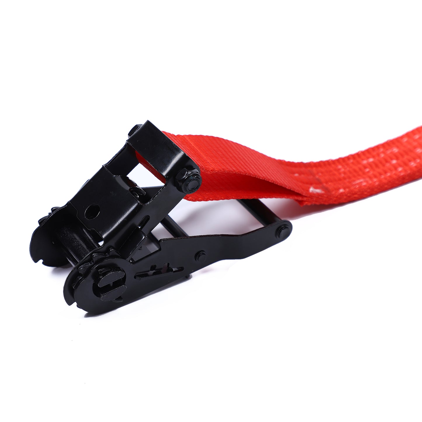 Polyester Red 1.5-inch Cargo Steel Hand Ratchet Straps with S Hook