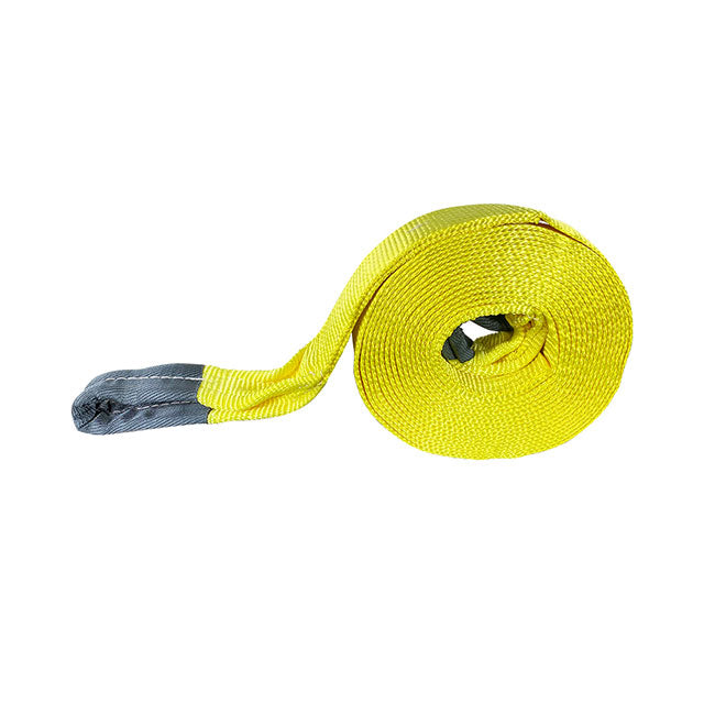 Polyester Yellow Resistance 3 Inch X 30 Feet Cargo Tow Straps 100000-Lbs For Trucks And Off Road