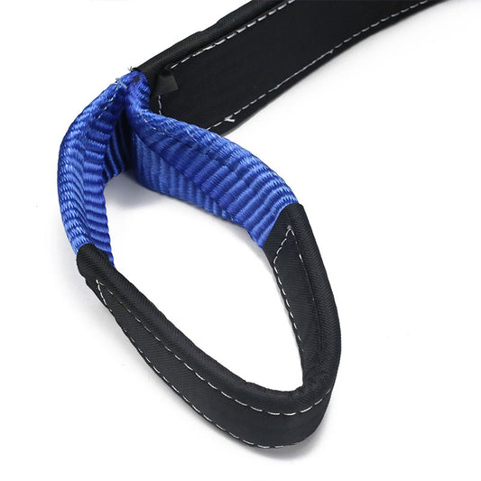 Polyester Blue Tow Straps D Shackle 10000Lb Tow Strap Sling For Transportation