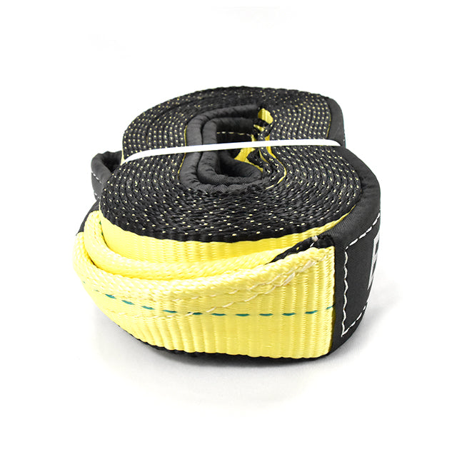 Polyester Yellow Safety Polyester 75mm Cargo Belt Webbing Transport Lashing Belt Car Tow Straps