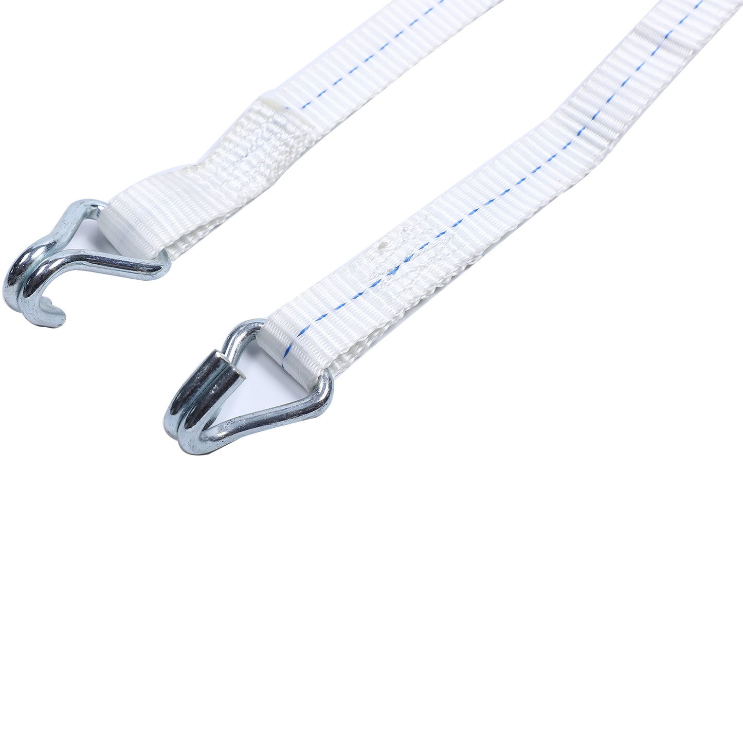 Polyester White 1-inch x 16ft Tie Down Starp with Double J Hook