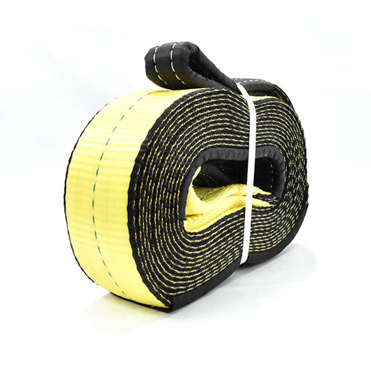 Polyester Yellow Heavy Duty Vehicle Safety 75Mm Cargo Belt Transport Lashing Belt Car Tow Rope