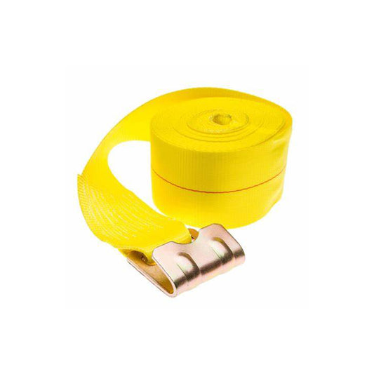 Yellow 3 Inch Trailer Cargo Winch strap 15000-lbs With Flat Hook