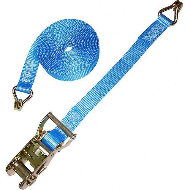 Polyester Blue Ratchet Strap Lashing Ratchet Tie Down Strap Logistic 1 Inch 15ft