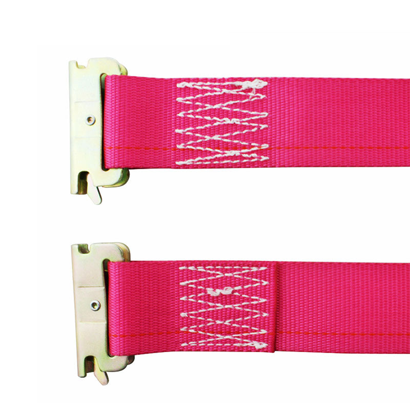 Polyester Pink Lockable Cam Buckle Ratchet Tie Down Logistic Strap With J Hook or Float Hook