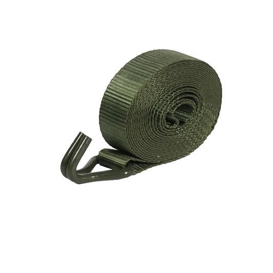 Polyester Dark Green 2 Inch Cargo Control Ratchet Tie Down Lashing Belt Strap for Truck Accessories