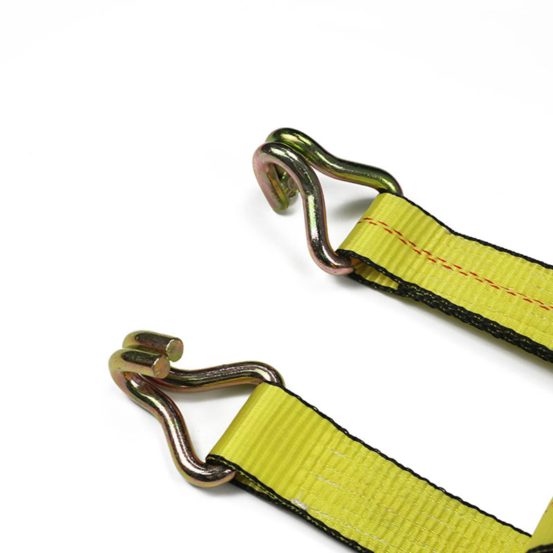 2 Inch Wire Hook Cargo Tightener Tightener Fixing Strap Durable Yellow Endless Strap