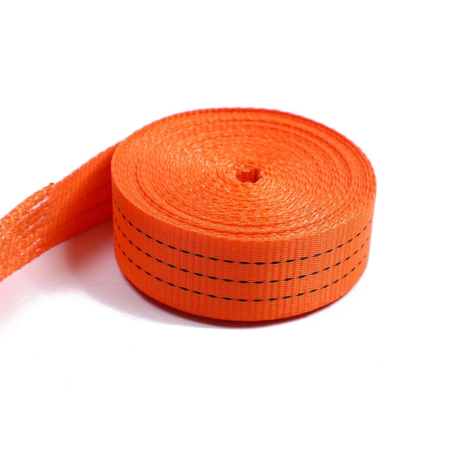 Polyester Orange 2-inch Cargo Aluminum Hand Ratchet Straps with Double J Hook