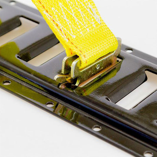 Polyester Yellow E-Track/Motorcycle Logistic Strap With Spring E Fittings 12 Ft And Custom Length