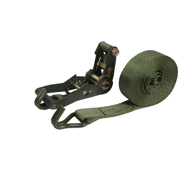 Polyester Dark Green 2 Inch Cargo Control Ratchet Tie Down Lashing Belt Strap for Truck Accessories