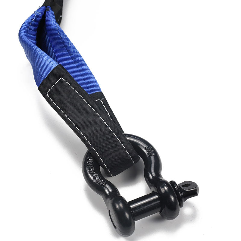 Polyester Blue Tow Straps D Shackle 10000Lb Tow Strap Sling For Transportation