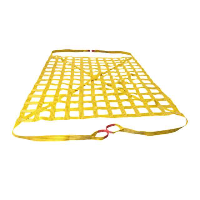 Polyester Yellow High Tenacity Heavy Duty Webbing Lifting 8 X 4 Cargo Net For SUV