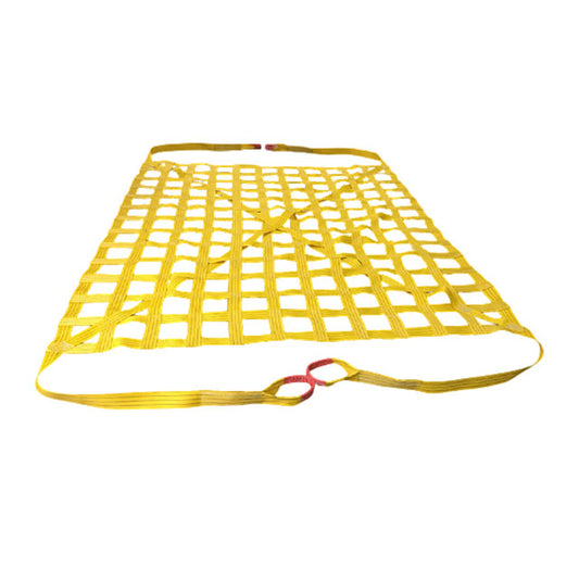 Polyester Yellow High Tenacity Heavy Duty Webbing Lifting 8 X 4 Cargo Net For SUV