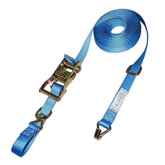 Polyester Blue Ratchet Strap Lashing Ratchet Tie Down Strap Logistic 1 Inch 15ft