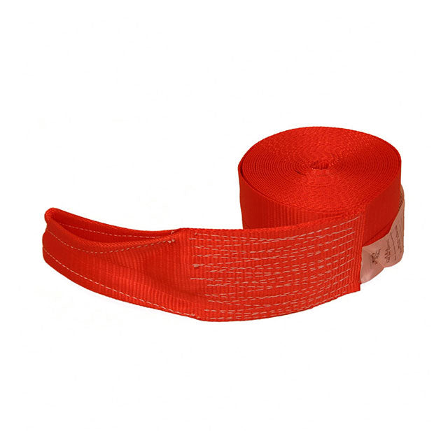 4 inch x 27 feet Red Winch Heavy Duty Strap With Sewn Eye