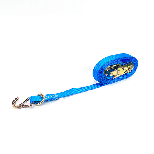Polyester Blue 10000-lbs Tie down starp with Double J Hook 2 inch/50mm