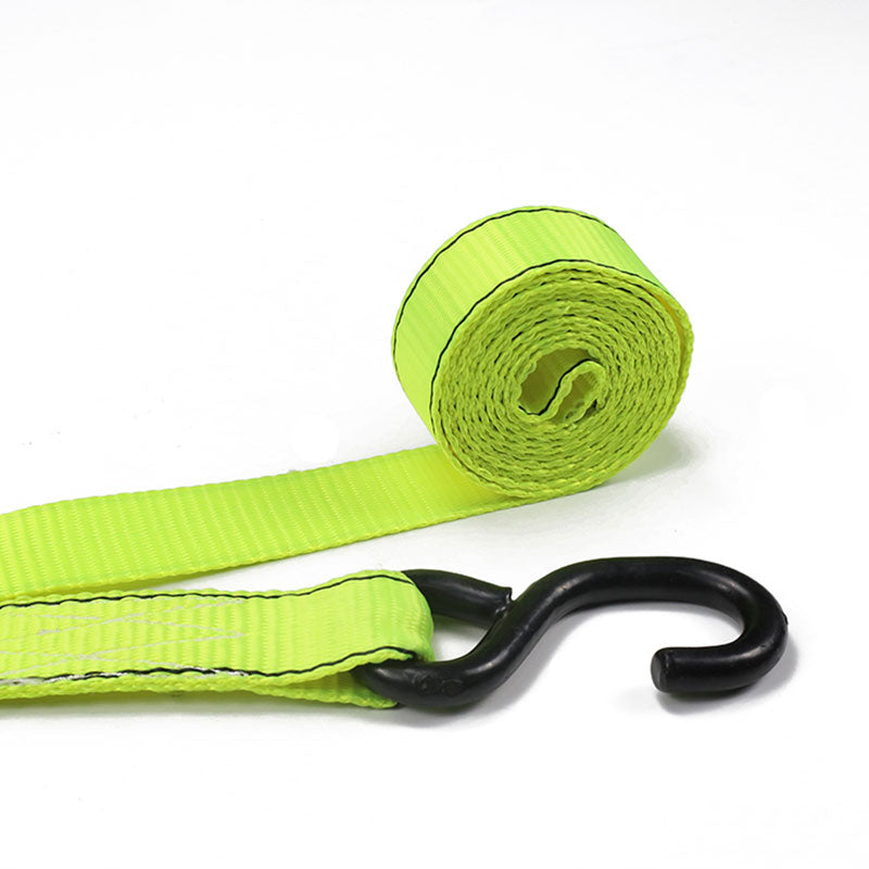 1.5 Inch/38 mm Car Cargo Tensioner Lemon Green Ratchet Tie Down Strap