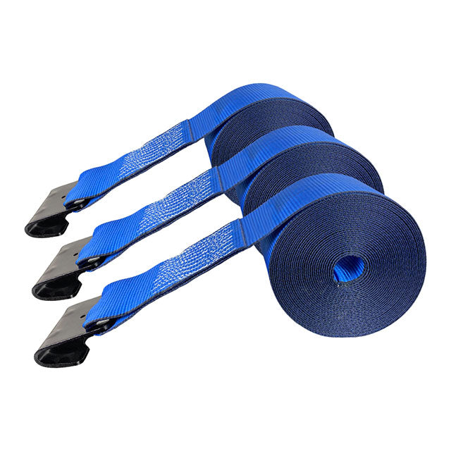 Heavy Duty Blue Semi Trailer Winch strap with Flat Hook