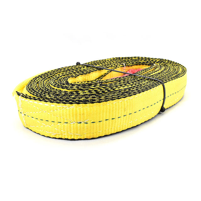 Polyester Yellow 2inch 50mm Wide Heavy Duty Tow Strap Double Layer Flat Webbing 20000-lbs