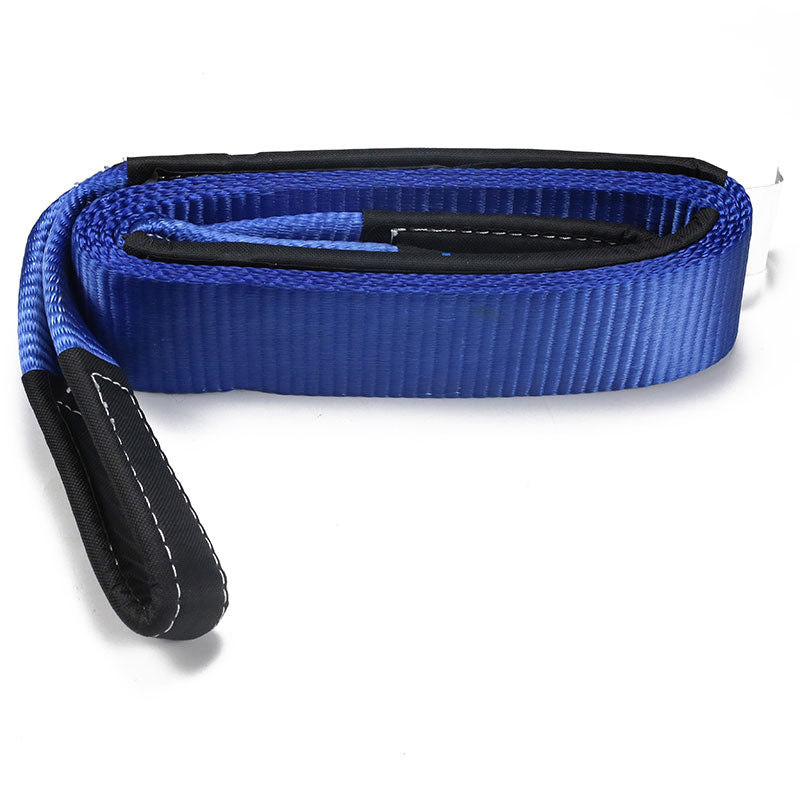 Polyester Blue Tow Straps D Shackle 10000Lb Tow Strap Sling For Transportation