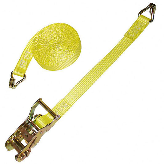 2 inch x 27 ft Polyester Tie Down Strap With Double J hook 10000-lbs