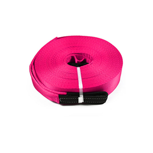 Polyester Pink/Red/Orange/Purple/Blue/Green Webbing Lifting Sling Recovery Strap 30000Lbs Tow Strap 3 Inch 20ft