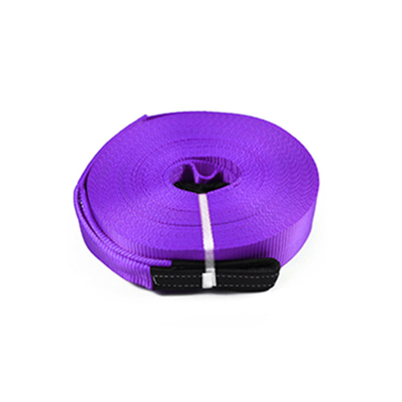 Polyester Pink/Red/Orange/Purple/Blue/Green Webbing Lifting Sling Recovery Strap 30000Lbs Tow Strap 3 Inch 20ft