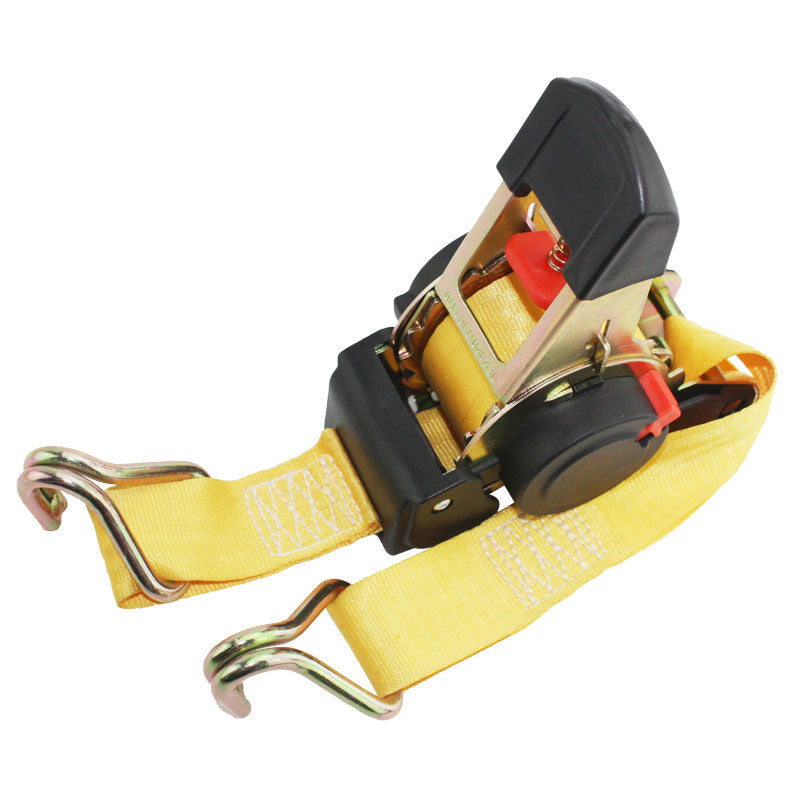 Customized 1 Inch/25Mm Retractable Ratchet Tie Down Strap With Coated S Hooks