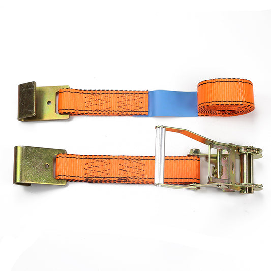 2 Inch Orange Tie Down Strap Truck With Cargo Packing Belt Tensioner Ratchet For UTV